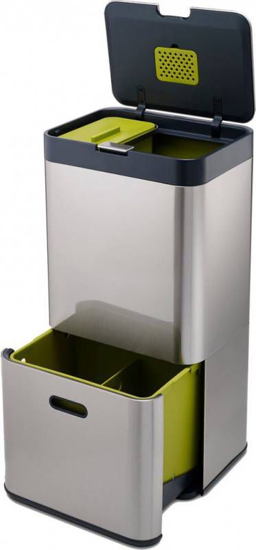 George Eliot Verschuiving hoop Joseph Intelligent Waste Totem RVS Afvalemmer 60 Liter (36+24 L) -  Receptenvandaag.nl webshop